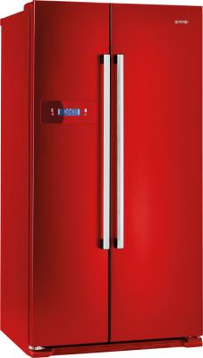 Холодильник Side by Side Gorenje NRS85728RD красный