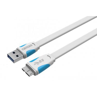 Кабель USB 3.0 A(m)-microUSB B 1.0м Vention VAS-A12-W100 плоский белый