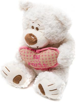 Мягкая игрушка медведь Fluffy Family Мишка Митя с сердцем 28 см белый текстиль  681142