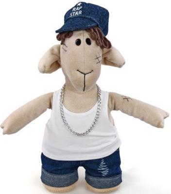 Мягкая игрушка овечка Fluffy Family Овечки челОвечки Диджей 30 см бежевый текстиль  681031