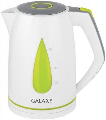 Чайник GALAXY GL0201 2200 Вт белый зелёный 1.7 л пластик