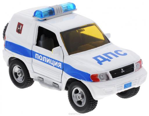 Полицейская машина Пламенный мотор 1:32 Mitsubishi Полиция ДПС белый 16 см 87518