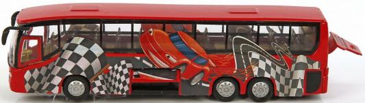 Автобус Пламенный мотор 1:32 Автобус Гонка красный 23 см