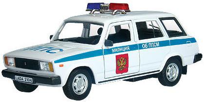 Полицейская машина Autotime ЛАДА 2104 милиция 1:34/39 красный 32675