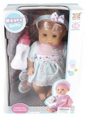 Кукла-младенец Shantou Gepai 30 см плачущая со звуком пьющая смеющаяся писающая 8018C