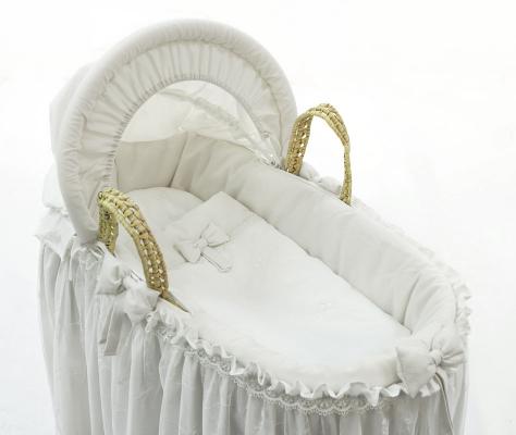 Корзина плетеная с капюшоном Fiorellino Premium Baby (белый)