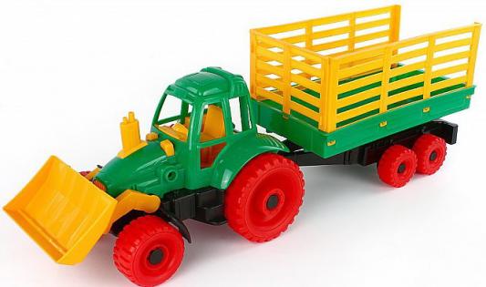 Трактор Нордпласт с грейдером и прицепом 58 см разноцветный  53