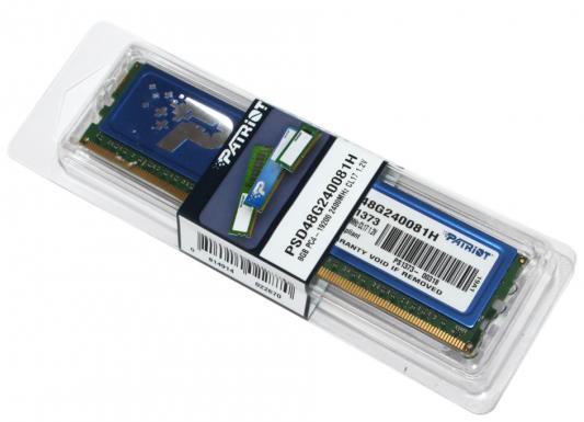 Оперативная память 8Gb (1x8Gb) PC4-19200 2400MHz DDR4 DIMM Patriot PSD48G240081H