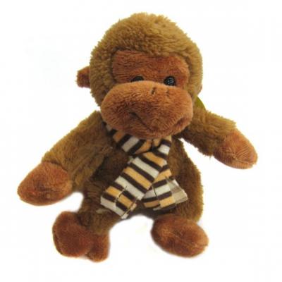 Мягкая игрушка обезьянка Fluffy Family Обезьянка 12 см коричневый искусственный мех текстиль 681192П