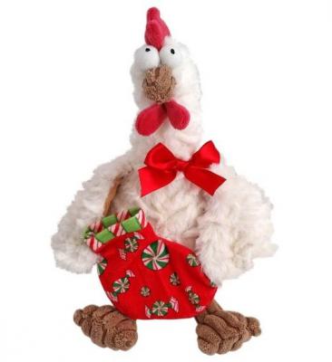 Мягкая игрушка петух Fluffy Family Петух новогодний 22 см белый текстиль плюш 681232
