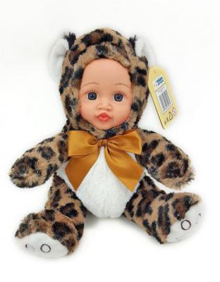 Мягкая игрушка леопард Fluffy Family Крошка лео искусственный мех текстиль пластик разноцветный 6927346812439