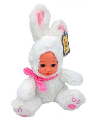 Мягкая игрушка заяц Fluffy Family Мой зайка белый искусственный мех плюш текстиль пластик 681234