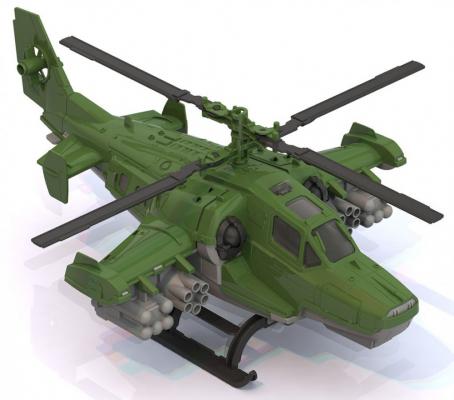 Вертолет Нордпласт 40 см зеленый ассортимент  247