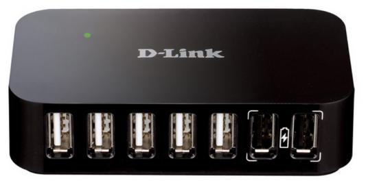 Концентратор USB 2.0 D-Link DUB-H7/B/D1A 7 x USB 2.0 черный