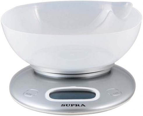 Весы кухонные Supra BSS-4022 серебристый