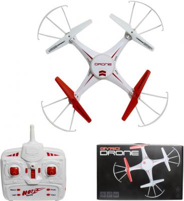Квадрокоптер на радиоуправлении — GYRO-Drone пластик от 8 лет белый 2,4GHz 4 канала 30х30см, headless режим, функция автоматического возвращения,