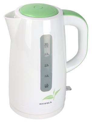 Чайник Supra KES-3012 2200 Вт белый зелёный 3 л пластик