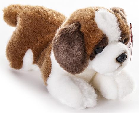 Мягкая игрушка щенок AURORA Сенбернар плюш коричневый 22 см