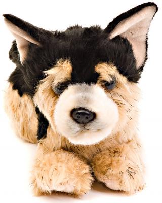 Мягкая игрушка щенок AURORA Немецкая Овчарка искусственный мех черный 22 см