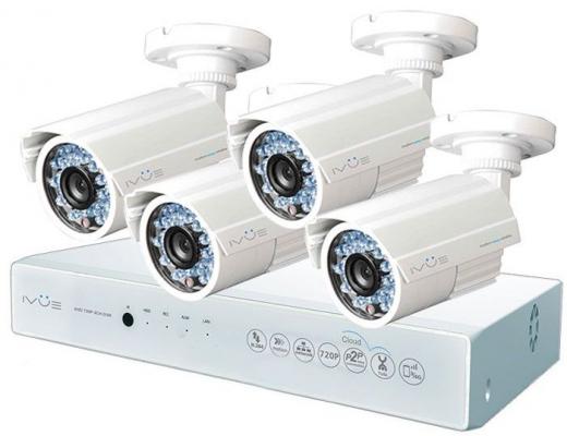 Комплект видеонаблюдения IVUE D5004 AHC-B4 4 внутренние камеры 4-х канальный видеорегистратор