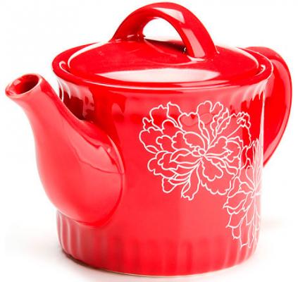 Чайник заварочный Loraine LR-25841 красный 0.73 л керамика
