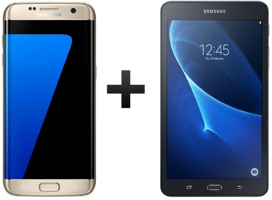 Смартфон Samsung Galaxy S7 Edge 32 Гб платина (SM-G935FZDUSER + SM-T280NZKASER)