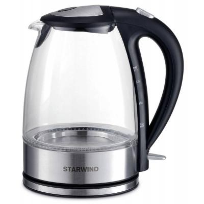 Чайник StarWind SKG7650 2200 Вт серебристый чёрный 1.7 л стекло