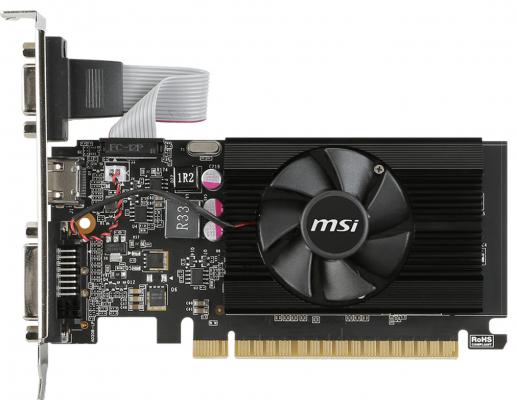 Видеокарта 1024Mb MSI GeForce GT710 PCI-E GDDR3 64bit DVI HDMI CRT HDCP GT 710 1GD3 LP Retail