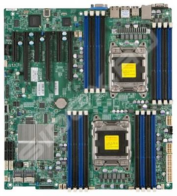 Мат. плата для ПК Supermicro MBD-X9DRI-F-B с процессором Intel C602 16хDDR3 3xPCI-E 16x 3xPCI-E 8x 8xSATA II 2xSATAIII EATX