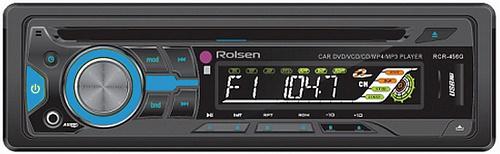 Автомагнитола Rolsen RCR-456B USB MP3 CD FM SD 1DIN 4x60Вт пульт ДУ черный