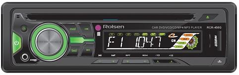 Автомагнитола Rolsen RCR-456G  USB MP3 CD DVD FM SD 1DIN 4x60Вт пульт ДУ черный