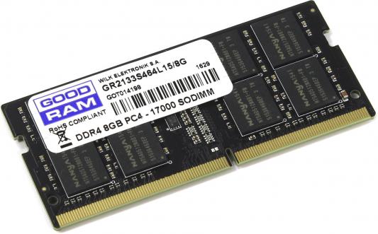 Оперативная память для ноутбуков SO-DDR4 8Gb PC-17000 2133MHz GoodRAM GR2133S464L15/8GR