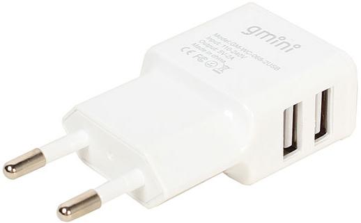 Сетевое зарядное устройство Gmini GM-WC-068-2USB 2 х USB 2.1A белый