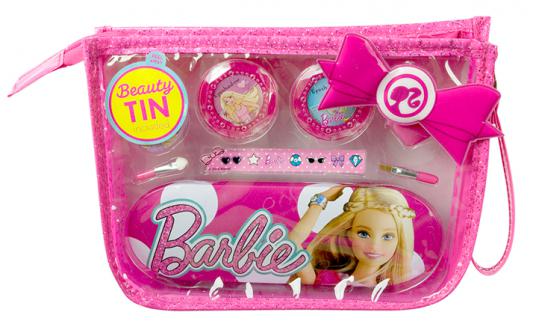 Игровой набор детской декоративной косметики Markwins Barbie в сумочке 9 предметов  9600451