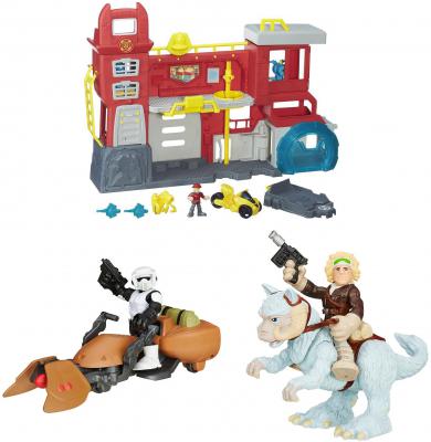 Игровой набор Hasbro Playskool Heroes ТРАНСФОРМЕРЫ СПАСАТЕЛИ: Штаб спасателей фигурка Звездных войн и транспортное средство 6 предметов