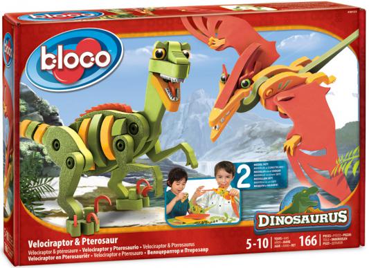 Конструктор Bloco "Динозавры" - Велоцираптор и Птерозавр 166 элементов 30131