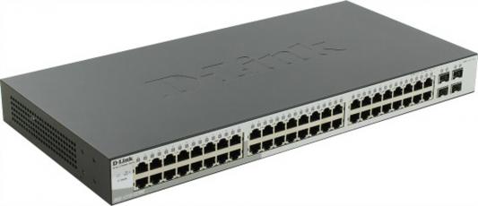 Коммутатор D-LINK DGS-1210-52/B1A/C1A управляемый 48 портов 10/100/1000Base-T + 4xGigabit MiniGBIC SFP
