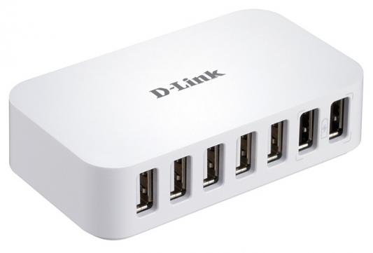 Концентратор USB 2.0 D-Link DUB-H7/EW 7 x USB 2.0 белый