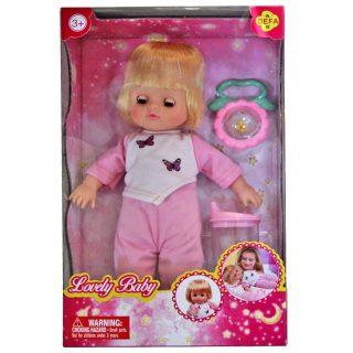 Кукла Defa Luсy Любимый малыш, 29 cм, в роз. костюме, с аксесс., кор. 5063/pink