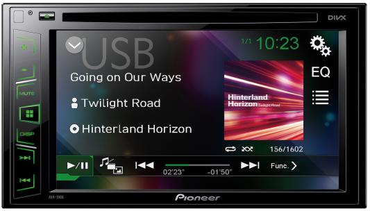 Автомагнитола Pioneer AVH-190G 6.2" USB MP3 CD DVD FM RDS 2DIN 4x50Вт черный