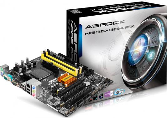 Материнская плата ASRock N68C-GS4 FX Socket AM3+ NVIDIA GeForce 702 2xDDR2 2xDDR3 1xPCI-E 16x 2xPCI 1xPCI-E 1x 4 mATX Retail