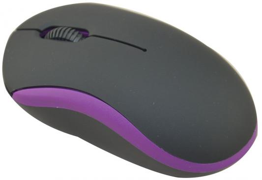 Мышь проводная Ritmix ROM-111 чёрный пурпурный USB