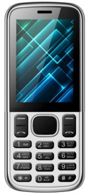 Мобильный телефон Vertex D510 серебристый черный 2.4&quot;