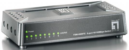 Коммутатор LevelOne FSW-0808TX управляемый 8 портов 10/100Mbps