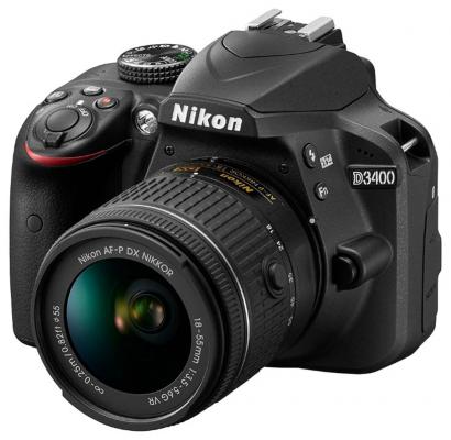 Зеркальная фотокамера Nikon D3400 KIT 18-105mm 24.7Mp черный VBA490K003