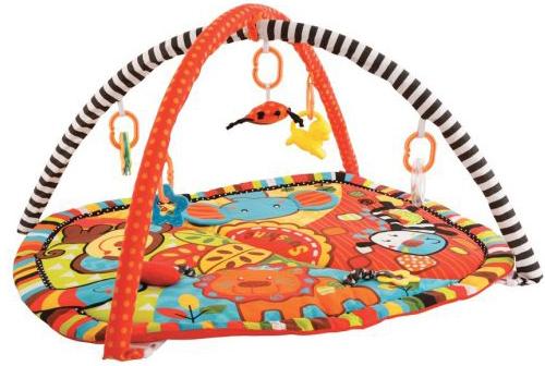 Коврик Жирафики развивающий "Ушастики" с 6-ю развивающими игрушками, шуршалкой и пищалкой 939353