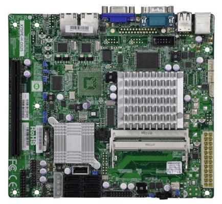 Мат. плата для ПК Supermicro MBD-X7SPA-H-D525-B с процессором Intel 2xDDR3 1xPCI-E 16x 6xSATA II Нестандартный