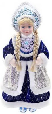 Кукла Новогодняя сказка Снегурочка синий 43 см 1 шт пластик, текстиль.