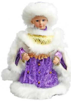 Кукла Новогодняя сказка Снегурочка фиолетовый 30 см 1 шт текстиль, пластик, искусственный мех
