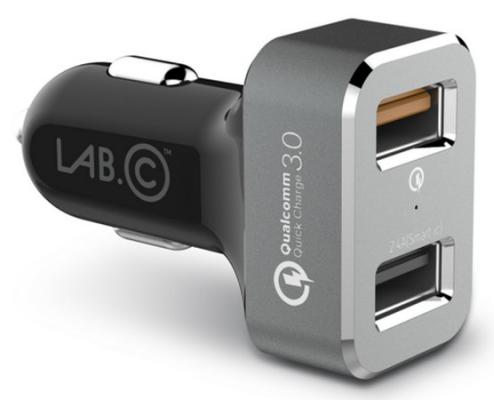 Автомобильное зарядное устройство LAB.C USB Car Charger USB 2.4А серый LABC-583-GR